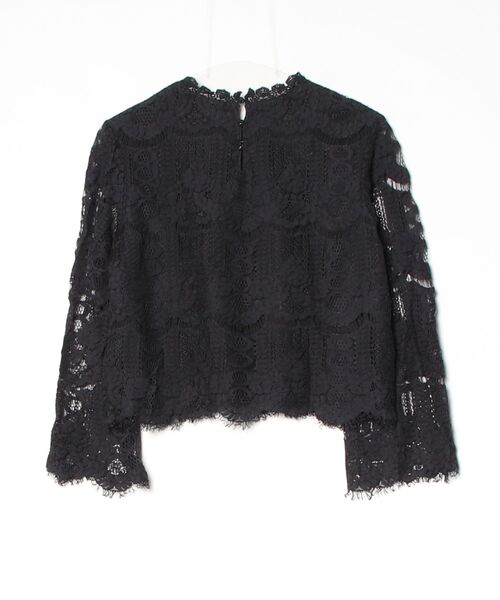 「w closet」 レース長袖ブラウス FREE ブラック レディース_画像2