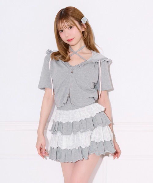 apres jour（アプレジュール） パーカー 「セット着用可能」キャミ付き