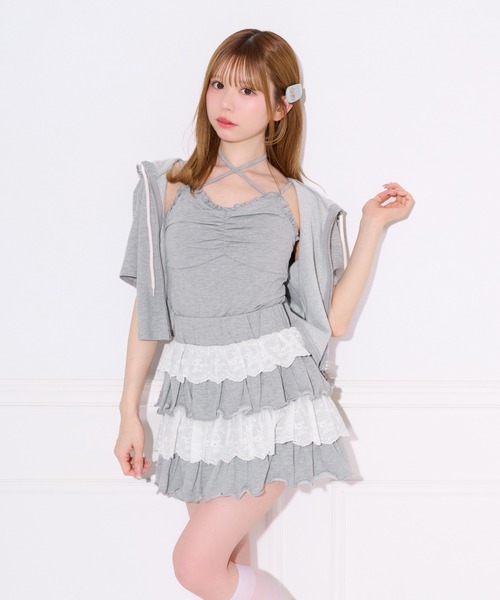 apres jour（アプレジュール） パーカー 「セット着用可能」キャミ付き