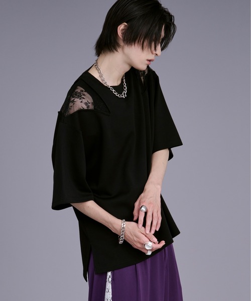 「Ellno Loset」 7分袖Tシャツ SMALL オフホワイト メンズ_画像9