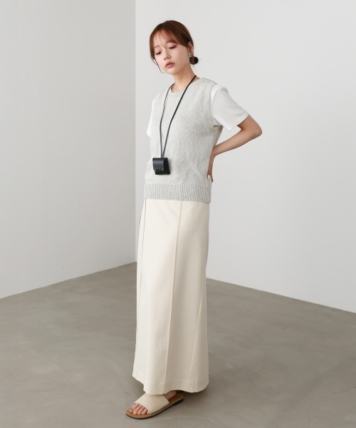 BAB（バブ） ベスト ジレ ニュアンス編みサマーニットベスト
