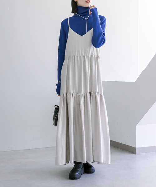 「mystic」 キャミソールワンピース 1 チャコールグレー レディース_画像2