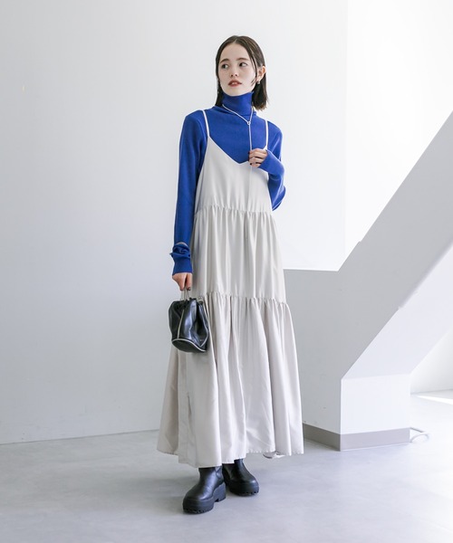 「mystic」 キャミソールワンピース 1 チャコールグレー レディース_画像4