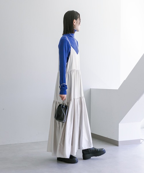 「mystic」 キャミソールワンピース 1 チャコールグレー レディース_画像5
