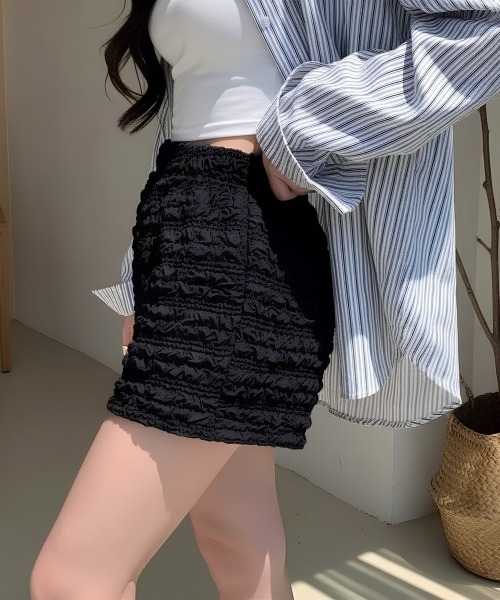 center i パンツ シャーリングフリルショートパンツ レディース