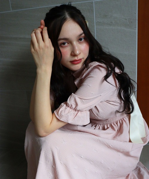 「TITTY&CO.」 半袖ワンピース MEDIUM ピンク レディース_画像9