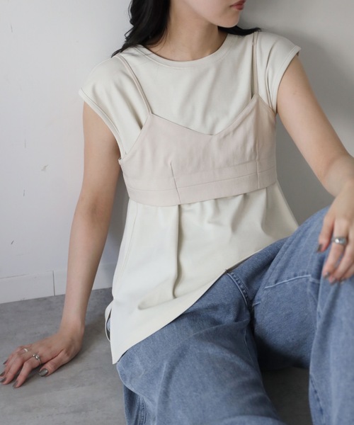 YENNA tシャツ チビブラ＋タンクトップ / ビスチェ / ブラビスチェ