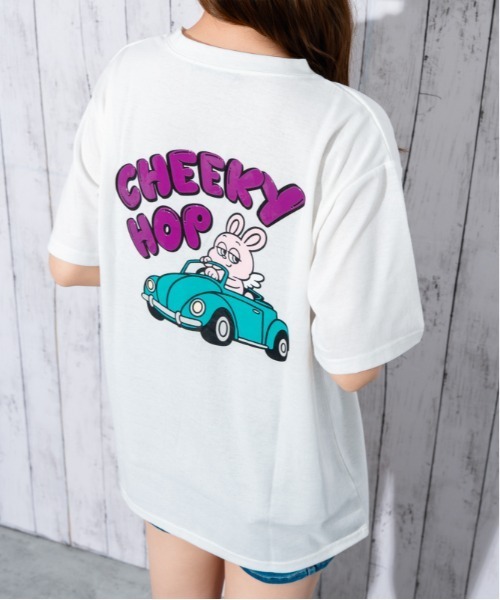 X-LARGE コラボ　ウサギキャラクター ロングスリーブTシャツ Lサイズ CITY THE ANIMATION』のティザービジュアルを使用したリブ付