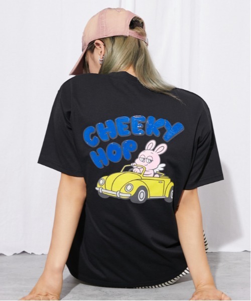 tシャツ 半袖 「うさぎキャラ×バックプリント」Tシャツ／ストリート