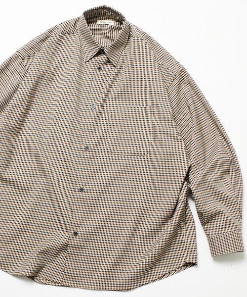 「FREAK'S STORE」 長袖シャツ SMALL ブラウン メンズ_画像6
