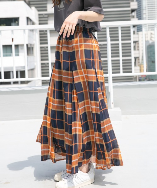 「ITEMS URBANRESEARCH」 フレアスカート FREE ブラウン レディース_画像3