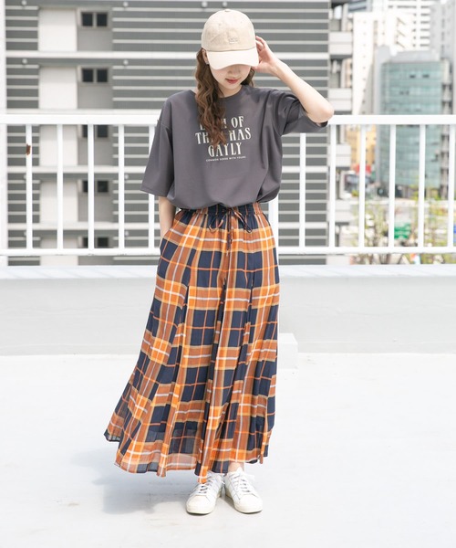 「ITEMS URBANRESEARCH」 フレアスカート FREE ブラウン レディース_画像4