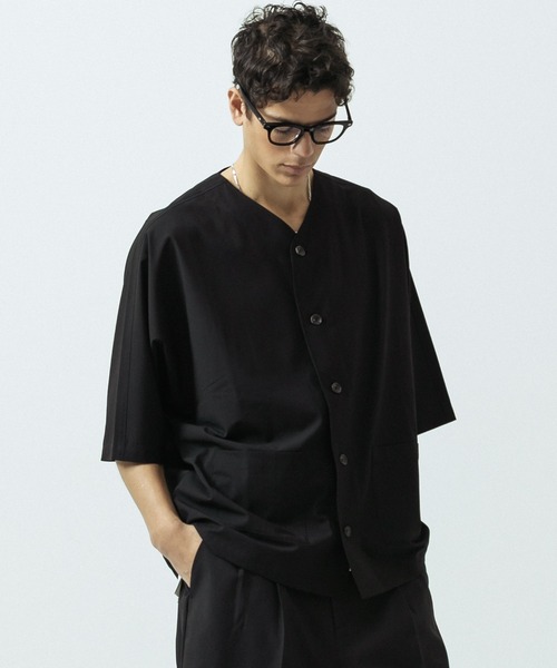 「SLICK」 半袖シャツ 1 チャコールグレー メンズ_画像4