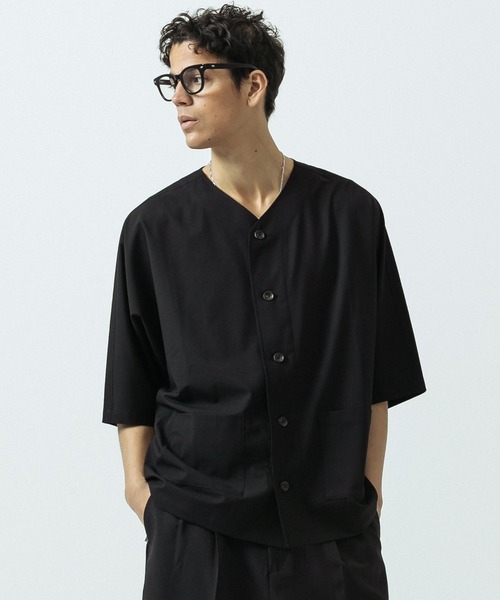 「SLICK」 半袖シャツ 1 チャコールグレー メンズ_画像5