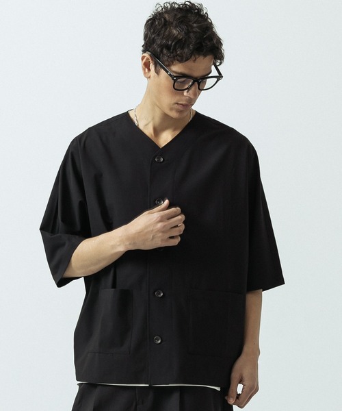 「SLICK」 半袖シャツ 1 チャコールグレー メンズ_画像7
