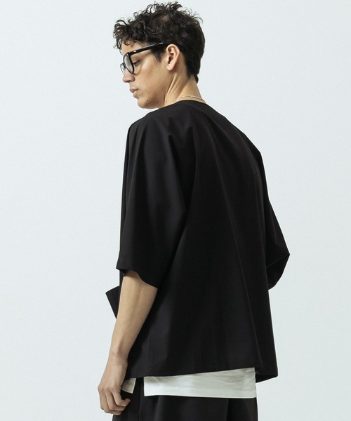 「SLICK」 半袖シャツ 1 チャコールグレー メンズ_画像8