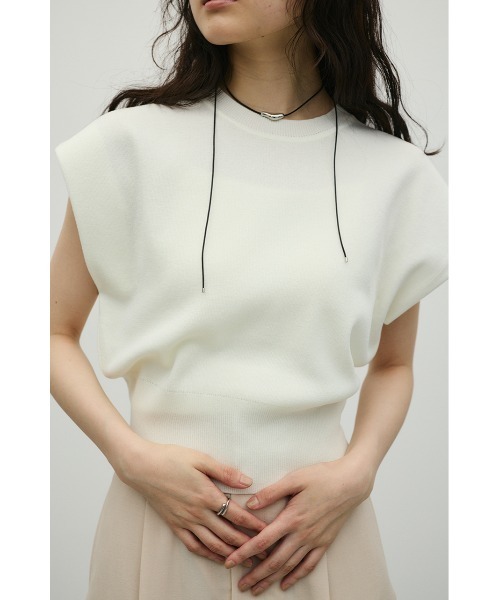 「STYLEMIXER」 半袖ニット FREE レッド レディース_画像6