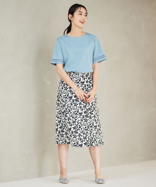 「J.PRESS」 7分袖カットソー LARGE ピンク レディース_画像4