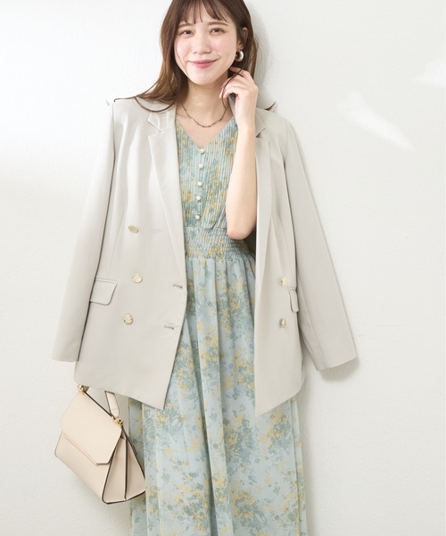「natural couture」 半袖ワンピース FREE ラベンダー レディース_画像3
