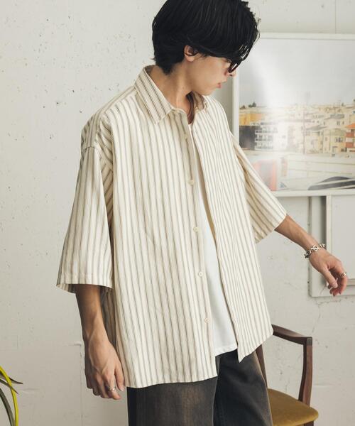 SENSE OF PLACE by URBAN RESEARCH 七分袖 シャツ スエードタッチ