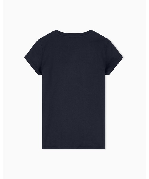 tシャツ 「A|Xアルマーニ エクスチェンジ」スパンコールBOXロゴ　 クルーネック半袖Ｔシャツ/SLIM レディースの画像