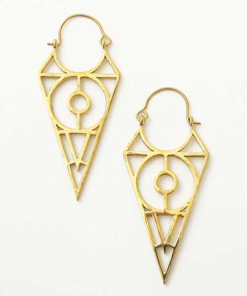 ピアス 「Brass ACC」Brassデザインピアス(OG) レディースの画像