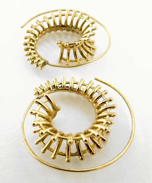 ピアス 「Brass ACC」Brassデザインピアス(OG) レディースの画像