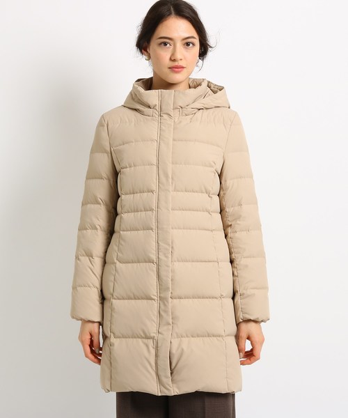 ダウン ダウンジャケット 【撥水加工】2WAY フーデットダウンコート 撥水加工 2WAY