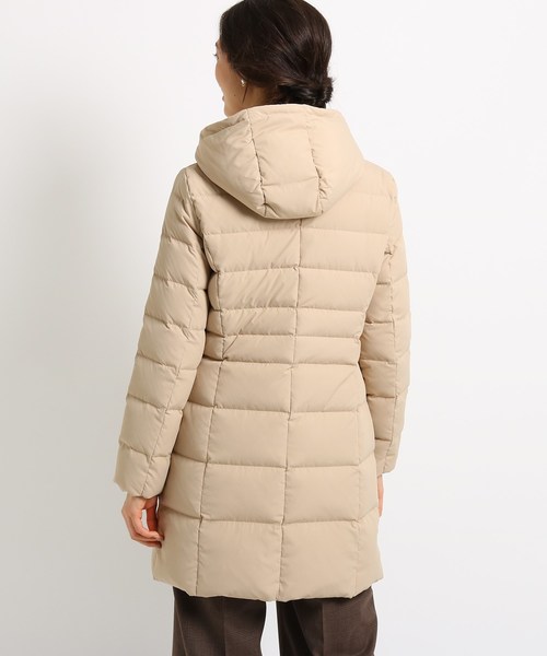 ダウン ダウンジャケット 【撥水加工】2WAY フーデットダウンコート 撥水加工 2WAY