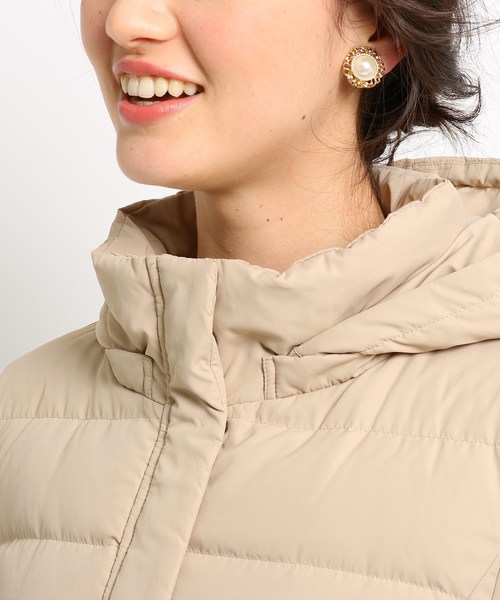 ダウン ダウンジャケット 【撥水加工】2WAY フーデットダウンコート 撥水加工 2WAY