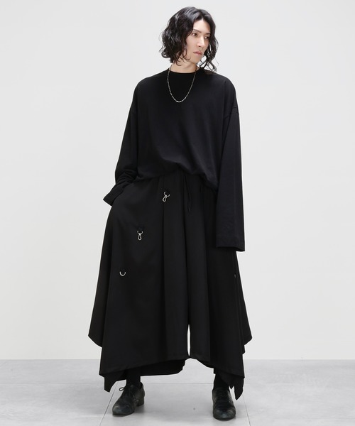 minsobi パンツ 変形スカートパンツ ユニセックス メンズ