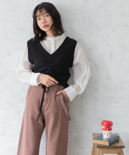 Green Label Relaxing 2WAY ニット ビスチェ green label relaxing（グリーンレーベルリラクシング）の「2WAY