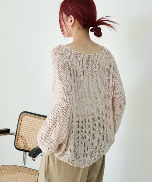 Marni モヘアニット　フィッシュネットシャツ MARNI(マルニ) 23AWVネックモヘアニットCVMG0099Q0 CVMG0099Q0