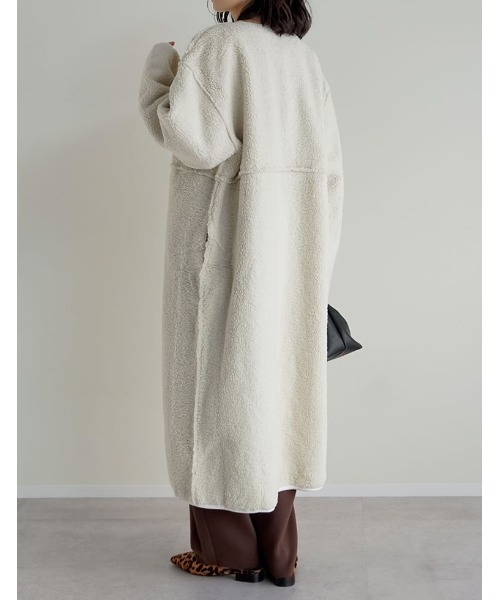 【冬本命◎極暖】relume ボアムートンコート LL 高級感あり 美品 楽天市場】【送料無料】コート 裏ボア レディース ムートンコート