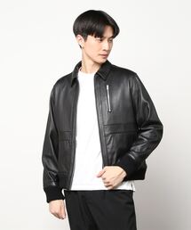 革ジャン ライダース FRENCH VEGETAN LAMB LEATHER BLOUSON メンズ