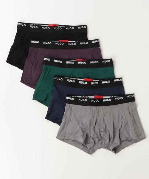 HUGO ボクサーパンツ 5パック ロゴウエストバンド ストレッチ