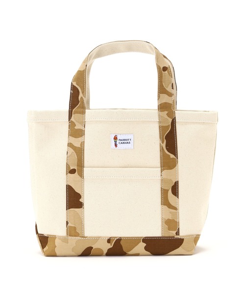 PARROT CANVAS トートバッグ アイボリー AVIREX トートバッグ PARROT CANVAS For TWO IN ONE TOTE BAG