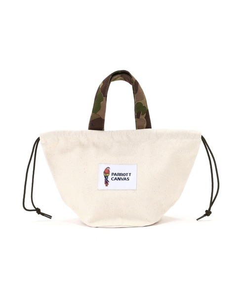 PARROT CANVAS トートバッグ アイボリー AVIREX トートバッグ PARROT CANVAS For TWO IN ONE TOTE BAG