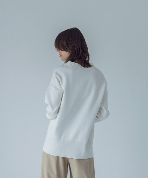 DRESSLAVE ニット セーター double jacquard Yneck pull(ダブル