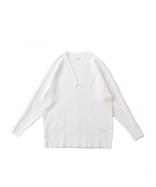 ニット セーター double jacquard Yneck pull(ダブルジャガードＹネックプルオーバー) レディース DRESSLAVE ニット セーター double jacquard Yneck pull(ダブル