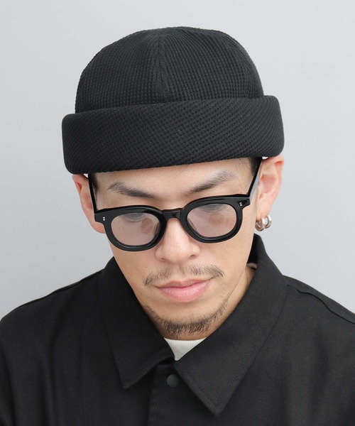 Mr.COVER キャップ 帽子 日本製 ワッフル サーマル ロールキャップ