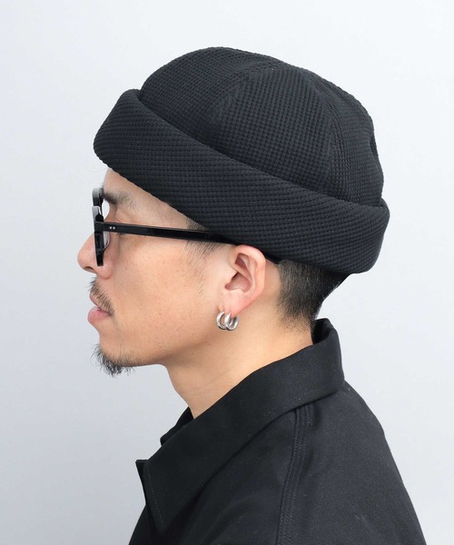 Mr.COVER キャップ 帽子 日本製 ワッフル サーマル ロールキャップ