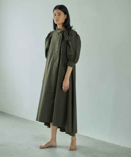 CASA FLINE 「CASA FLINE」 半袖ワンピース FREE カーキ レディース  