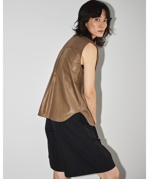 新品、未使用！TODAYFULのノースリーブトップス TODAYFUL 「TODAYFUL」 ノースリーブシャツ FREE ブラウン