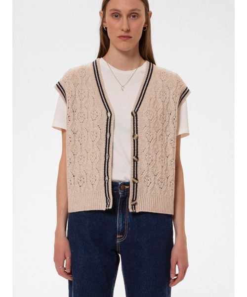 ニット セーター Kim Pointelle Knit Vest Oat ニットベスト レディース