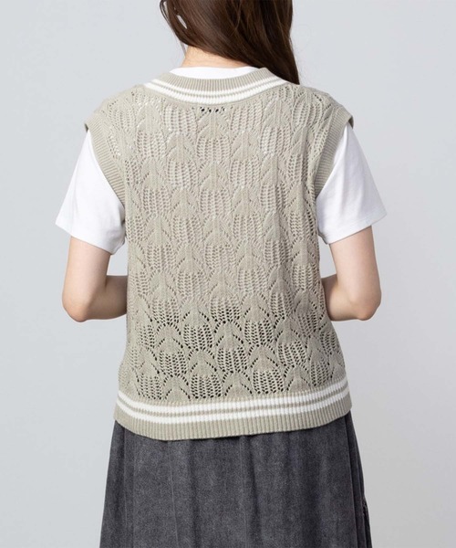 NAVY アンサンブル チルデンVネックベスト＋インナーTシャツセット