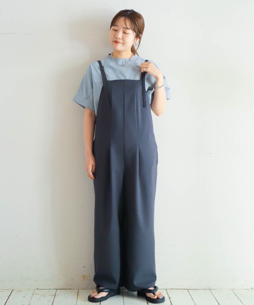 【即完売！】インディアイズビューティフル 刺繍 サロペット NOMBRE IMPAIR サロペット オーバーオール トロワッシャー
