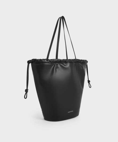 CHARLES ＆ KEITH トートバッグ Siana シアナ ルーシュドドロウ