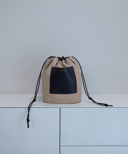 CHARLES ＆ KEITH トートバッグ Siana シアナ ルーシュドドロウ
