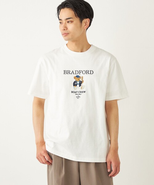 tシャツ Tシャツ メンズ SHIPS Colors:TeddyBear(R) プリント ＆ ステッチ TEE｜zozo｜02